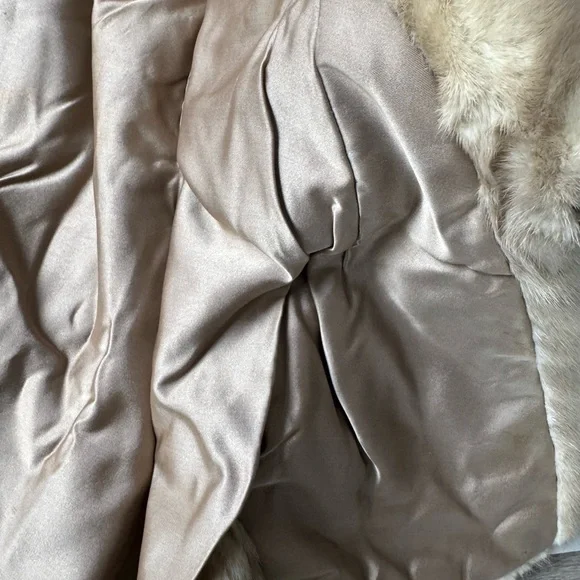 Vintage 1950s Marshall field & Company RARE sapphire mink fur coat cape - Picture 8 of 11